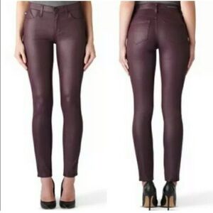 Women's Burgundy Coated Rock & Republic Jeans